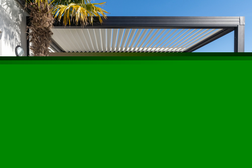 Pergola dans un jardin en Wallonie